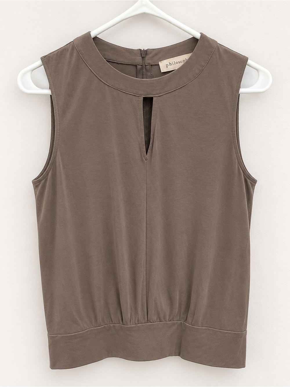 Philosophy Sleeveless Keyhole Top